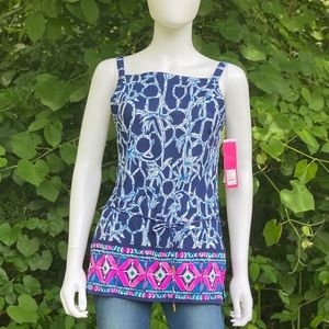 Lilly Pulitzer Adley Top in High Tide Lucky Bamboo NWT [1275]